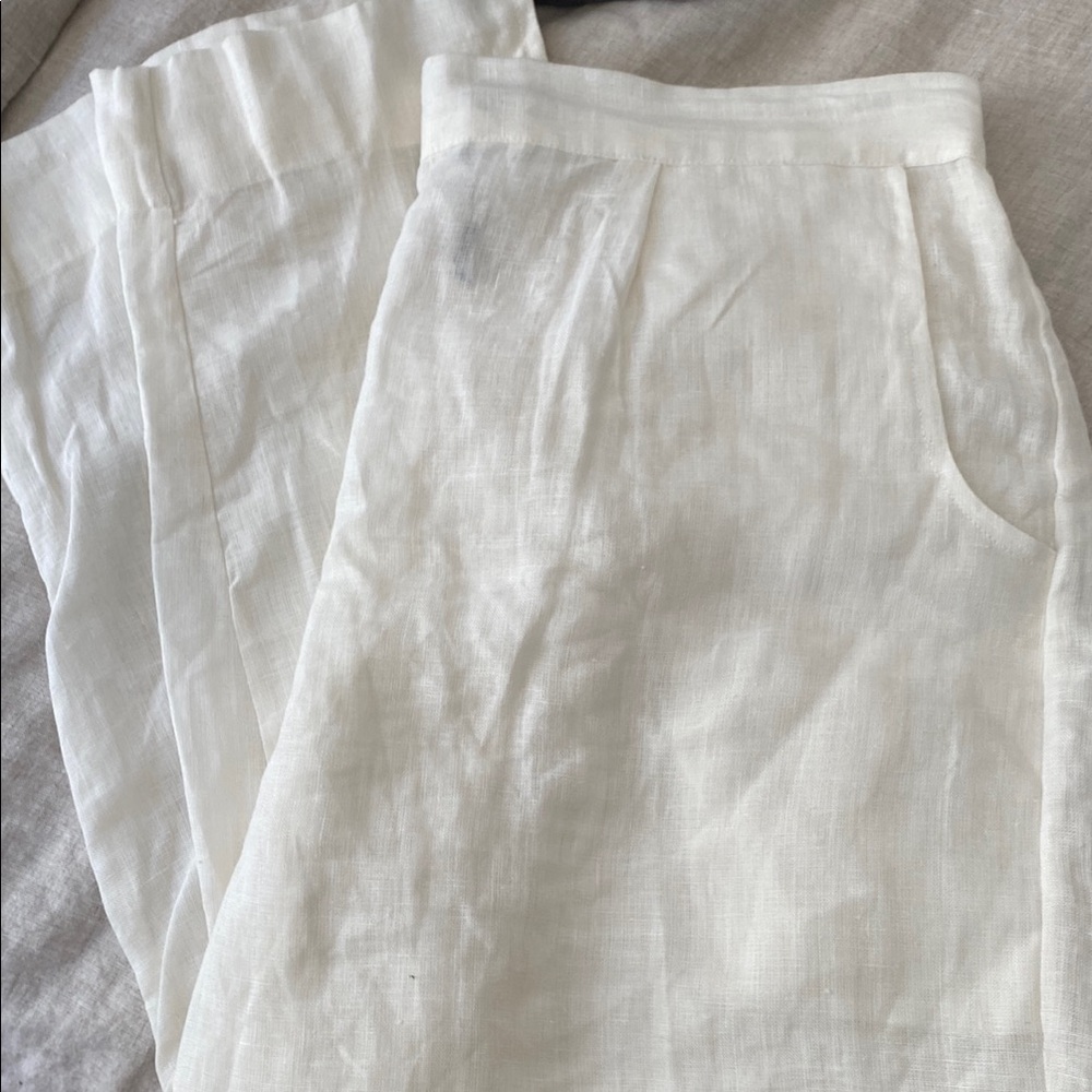 Cream linen pants - Picture 4 of 4